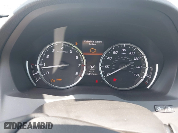 2016 Acura MDX w/Tech with VIN 5FRYD4H41GB048803, listed as a IAAI auction lot 42066482 with 105,435 mi miles. Bid and sale history available at carsss.com. Image 7.