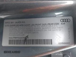 2016 Audi A3 e-tron Premium Plus with VIN WAUTPBFF5GA098055, listed as a IAAI auction lot 41704803 with 75,713 mi miles and . Bid and sale history available at DreamBid. Image 9.