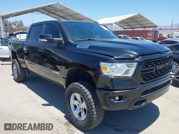 2022 Ram 1500 Big Horn z VIN 1C6RRFMG7NN441178, wystawiony jako IAAI lot #42721492 z przebiegiem 16 459 mil mil oraz . Historia ofert i sprzedaży dostępna na DreamBid. Obrazek 1.