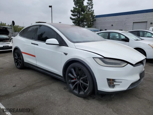 2016 Tesla Model X P90D with VIN 5YJXCAE41GF005453, listed as a Copart auction lot 76577274 with NaN miles and Clean Title. Bid and sale history available at carsss.com. Image 4.