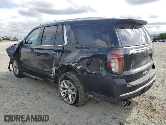 2023 Chevrolet Tahoe Premier with VIN 1GNSKSKL9PR455531, listed as a Copart auction lot 54576805 with Not provided miles and Salvage title. Bid and sale history available at DreamBid. Image 2.