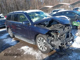 2019 Mercedes-Benz GLS with VIN 4JGDF6EE8KB225034, listed as a IAAI auction lot 41198150 with 58,480 mi miles. Bid and sale history available at carsss.com. Image 1.