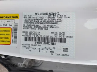 2013 Ford Fusion SE Hybrid with VIN 3FA6P0LU0DR128688, listed as a IAAI auction lot 42580852 with 137,421 mi miles and . Bid and sale history available at DreamBid. Image 9.