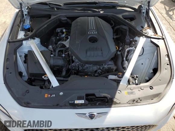 2023 Genesis G70 2.0T with VIN KMTG34TA8PU131652, listed as a Copart auction lot 48738254 with 9,713 mi miles and Non Repairable. Bid and sale history available at DreamBid. Image 11.