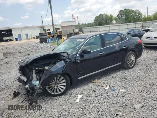 2015 Hyundai Equus Signature with VIN KMHGH4JH0FU098348, listed as a Copart auction lot 58445284 with Not Provided miles and Salvage Title. Bid and sale history available at DreamBid. Image 1.