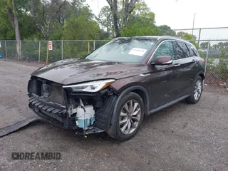 2020 Infiniti QX50 Luxe with VIN 3PCAJ5M17LF103598, listed as a IAAI auction lot 41406324 with 51,490 mi miles and . Bid and sale history available at DreamBid. Image 17.