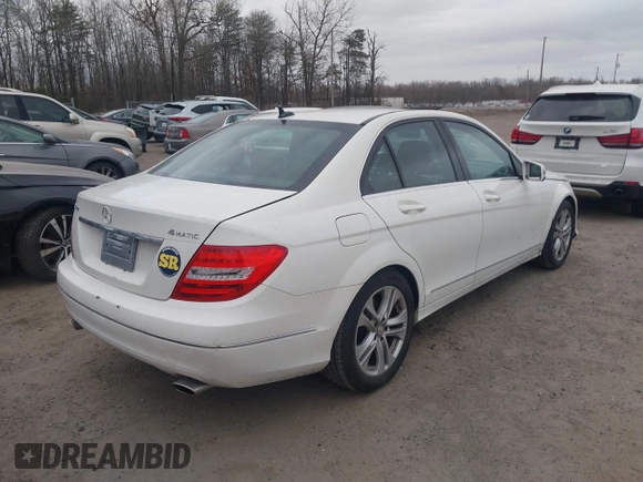 2012 Mercedes-Benz C-Class C 300 Sport with VIN WDDGF8BB8CR230160, listed as a IAAI auction lot 41712051 with 138,817 mi miles. Bid and sale history available at carsss.com. Image 4.