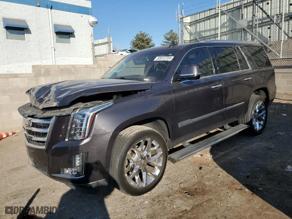 2017 Cadillac Escalade Premium Luxury with VIN 1GYS4CKJ0HR294537, listed as a Copart auction lot 83412724 with 80,424 mi miles and Salvage Title. Bid and sale history available at carsss.com. Image 1.
