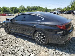 2021 Hyundai Sonata N Line with VIN 5NPEK4JCXMH105587, listed as a Copart auction lot 56656674 with 46,290 mi miles and Salvage Title. Bid and sale history available at carsss.com. Image 2.