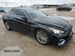 2018 Infiniti Q50 Luxe with VIN JN1EV7APXJM361910, listed as a Copart auction lot 45209005 with 78,544 mi miles and Clean title. Bid and sale history available at DreamBid. Image 4.