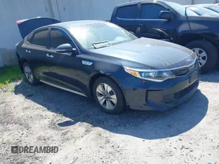 2018 Kia Optima Hybrid Premium with VIN KNAGT4LE9J5023217, listed as a IAAI auction lot 41901781 with 113,196 mi miles. Bid and sale history available at carsss.com. Image 1.