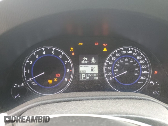 2011 Infiniti G25 x with VIN JN1DV6AR4BM652492, listed as a Copart auction lot 54680425 with 259,887 mi miles and Salvage Title. Bid and sale history available at DreamBid. Image 9.
