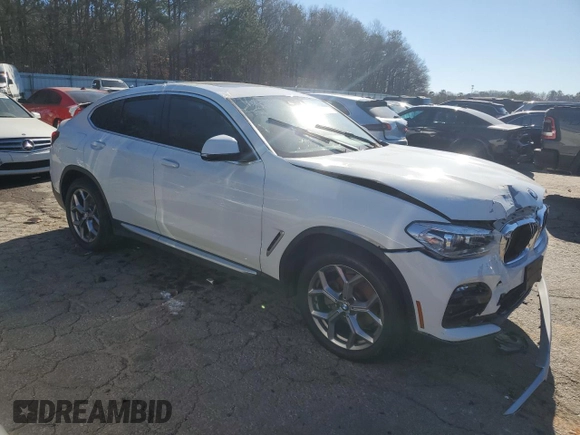 2020 BMW X4 xDrive30i with VIN 5UX2V1C05LLE67723, listed as a Copart auction lot 88923365 with 0 mi miles and Salvage Title. Bid and sale history available at carsss.com. Image 4.