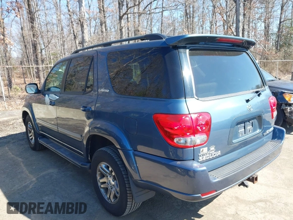 2007 Toyota Sequoia Limited with VIN 5TDBT48A67S291504, listed as a IAAI auction lot 41613824 with 139,089 mi miles and . Bid and sale history available at DreamBid. Image 3.