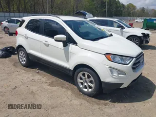 2020 Ford EcoSport SE z VIN MAJ3S2GE5LC314479, wystawiony jako IAAI lot #41951434 z przebiegiem 64 476 mil mil oraz . Historia ofert i sprzedaży dostępna na DreamBid. Obrazek 1.