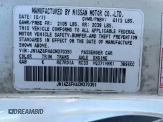 2012 Nissan 370Z Touring with VIN JN1AZ4FH4CM370351, listed as a Copart auction lot 77653994 with 98,326 mi miles and Salvage Title. Bid and sale history available at carsss.com. Image 10.