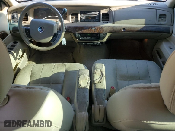 2009 Mercury Grand Marquis LS with VIN 2MEHM75V09X611485, listed as a Copart auction lot 51715775 with 97,578 mi miles and Salvage Title. Bid and sale history available at carsss.com. Image 8.