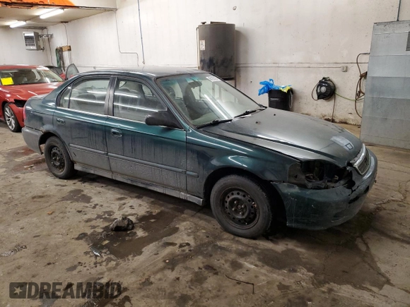 1999 Honda Civic VP z VIN 2HGEJ6611XH594868, wystawiony jako Copart lot #45193835 z przebiegiem 180 914 mil mil oraz Szkoda całkowita • Salvage title. Historia ofert i sprzedaży dostępna na DreamBid. Obrazek 4.