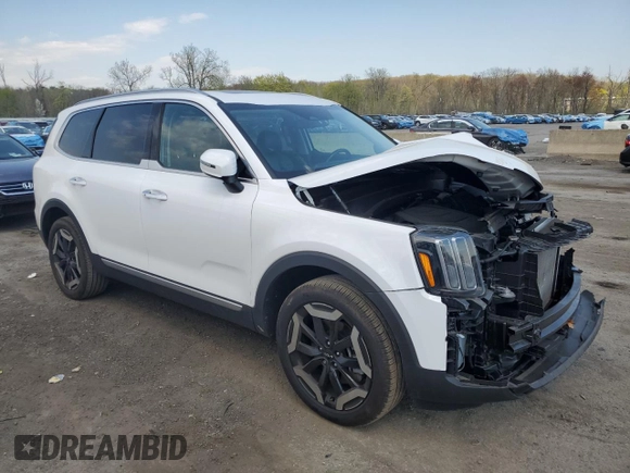 2023 Kia Telluride S with VIN 5XYP6DGC0PG384872, listed as a Copart auction lot 54167555 with 20,324 mi miles and Salvage title. Bid and sale history available at DreamBid. Image 4.