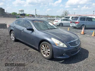 2012 Infiniti G25 Sedan x with VIN JN1DV6AR7CM730491, listed as a IAAI auction lot 42157655 with 0 mi miles. Bid and sale history available at carsss.com. Image 1.