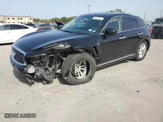 2017 Infiniti QX70 with VIN JN8CS1MUXHM141354, listed as a Copart auction lot 65728544 with 130,922 mi miles and Salvage Title. Bid and sale history available at carsss.com. Image 1.