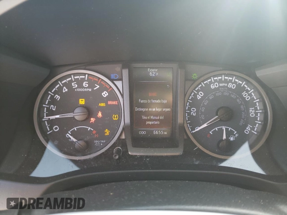 2022 Toyota Tacoma SR with VIN 3TYCZ5AN2NT100703, listed as a Copart auction lot 47175725 with 6,655 mi miles and Clean title. Bid and sale history available at DreamBid. Image 9.