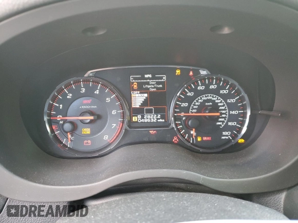 2020 Subaru WRX STI with VIN JF1VA2E65L9821158, listed as a Copart auction lot 47175655 with 48,632 mi miles and Salvage title. Bid and sale history available at DreamBid. Image 9.