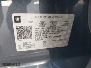 2019 Cadillac Escalade with VIN 1GYS3AKJ8KR255600, listed as a IAAI auction lot 41712803 with 40,507 mi miles. Bid and sale history available at carsss.com. Image 9.