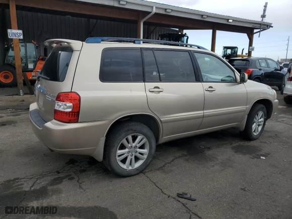 2006 Toyota Highlander Hybrid with VIN JTEEW21A360005821, listed as a Copart auction lot 47549735 with 221,559 mi miles and Salvage Title. Bid and sale history available at carsss.com. Image 3.
