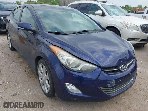 2013 Hyundai Elantra Limited with VIN 5NPDH4AEXDH369923, listed as a IAAI auction lot 41950446 with 93,991 mi miles and . Bid and sale history available at DreamBid. Image 1.