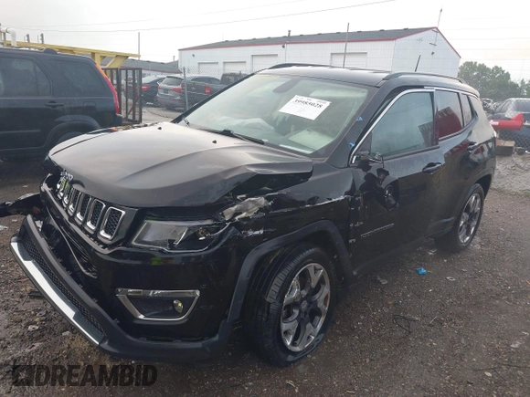2018 Jeep Compass Limited with VIN 3C4NJDCB1JT354234, listed as a IAAI auction lot 39985028 with 76,293 mi miles. Bid and sale history available at carsss.com. Image 17.