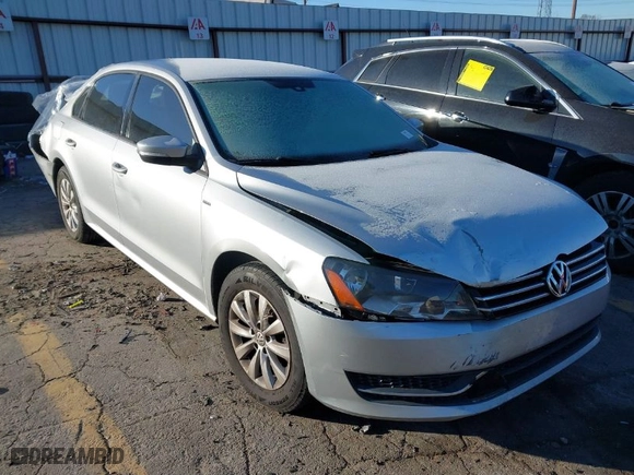 2015 Volkswagen Passat 1.8T S with VIN 1VWAT7A30FC022274, listed as a IAAI auction lot 41418742 with 139,214 mi miles. Bid and sale history available at carsss.com. Image 1.