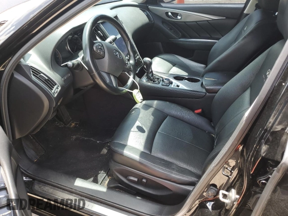 2014 Infiniti Q50 Premium with VIN JN1BV7AP2EM678198, listed as a Copart auction lot 61614325 with 163,943 mi miles and Salvage title. Bid and sale history available at DreamBid. Image 7.