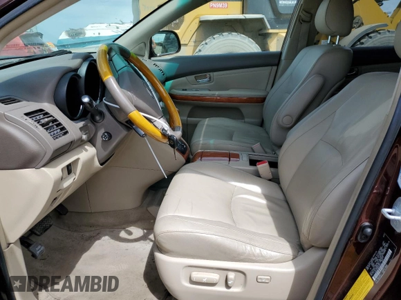 2008 Lexus RX 350 with VIN JTJGK31U480014472, listed as a Copart auction lot 52739835 with 185,551 mi miles and Salvage Title. Bid and sale history available at DreamBid. Image 7.