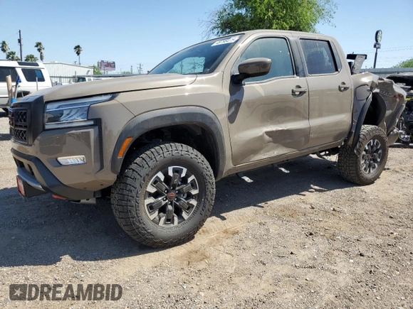 2024 Nissan Frontier Pro-4X with VIN 1N6ED1EK2RN656658, listed as a Copart auction lot 48798475 with 45 mi miles and Salvage title. Bid and sale history available at DreamBid. Image 1.