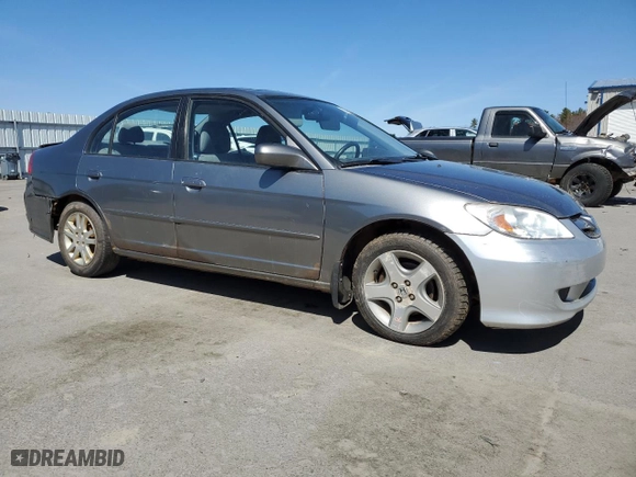 2005 Honda Civic Sdn LX SSRS with VIN 2HGES16655H047627, listed as a Copart auction lot 53138785 with 156,906 mi miles and Clean Title. Bid and sale history available at carsss.com. Image 4.