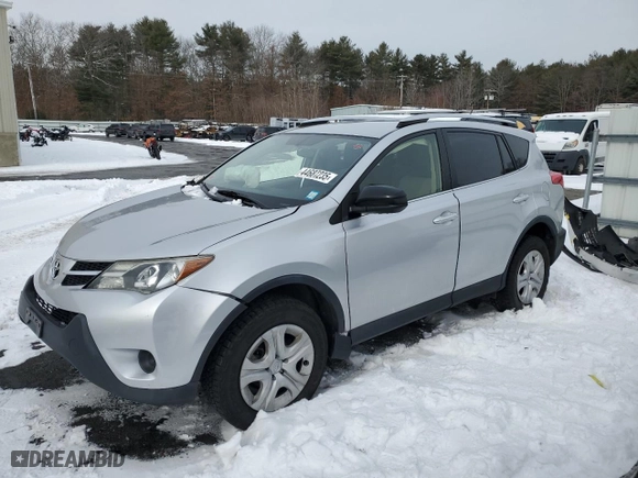 2013 Toyota RAV4 LE with VIN JTMBFREVXDD015216, listed as a Copart auction lot 44687235 with 123,963 mi miles and Salvage Title. Bid and sale history available at carsss.com. Image 1.