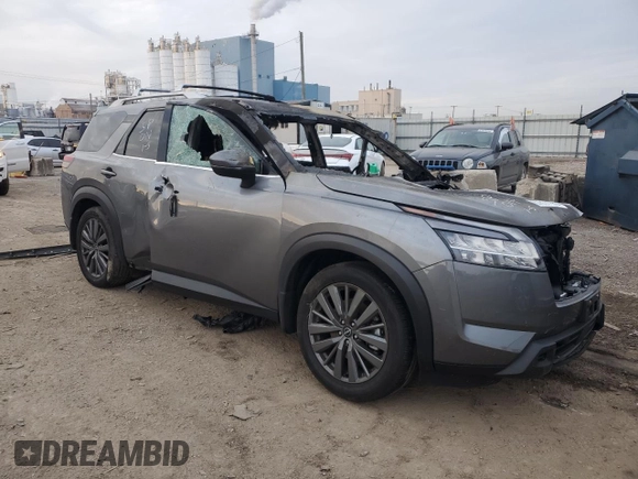 2024 Nissan Pathfinder SL with VIN 5N1DR3CD7RC271586, listed as a Copart auction lot 87817195 with Not provided miles and Salvage title. Bid and sale history available at DreamBid. Image 4.