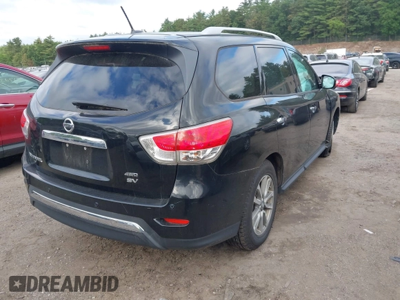 2013 Nissan Pathfinder SV z VIN 5N1AR2MM6DC681607, wystawiony jako IAAI lot #42490708 z przebiegiem 103 460 mil mil oraz . Historia ofert i sprzedaży dostępna na DreamBid. Obrazek 4.