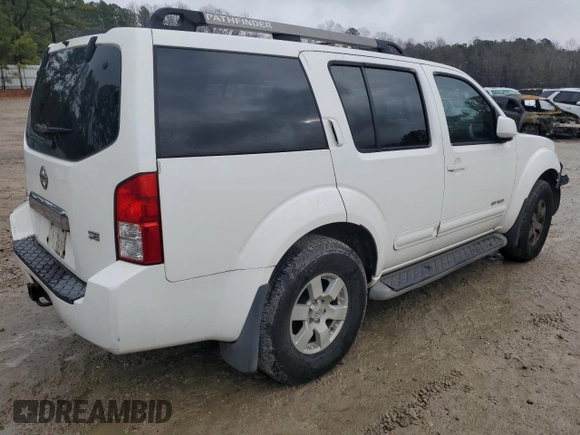 2005 Nissan Pathfinder XE with VIN 5N1AR18W75C731602, listed as a Copart auction lot 81708433 with Not provided miles and Salvage title. Bid and sale history available at DreamBid. Image 3.