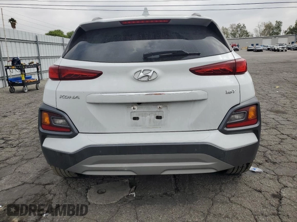 2019 Hyundai Kona Ultimate with VIN KM8K53A50KU218243, listed as a Copart auction lot 50928885 with 80,666 mi miles and Salvage Title. Bid and sale history available at DreamBid. Image 6.