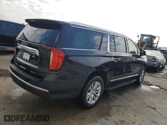 2022 GMC Yukon XL SLT with VIN 1GKS1GKDXNR353920, listed as a Copart auction lot 82441214 with 38,119 mi miles and Salvage Title. Bid and sale history available at carsss.com. Image 3.