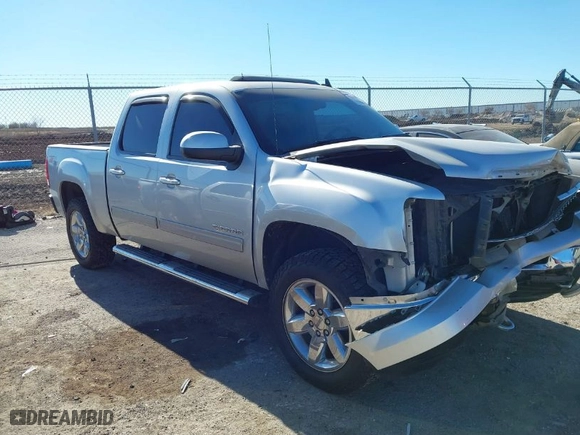 2013 GMC Sierra 1500 SLT with VIN 3GTP2WE78DG323280, listed as a IAAI auction lot 41148621 with 143,491 mi miles. Bid and sale history available at carsss.com. Image 1.