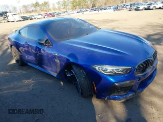 2020 BMW M8 with VIN WBSAE0C05LCE09577, listed as a IAAI auction lot 41630974 with 43,335 mi miles. Bid and sale history available at carsss.com. Image 1.
