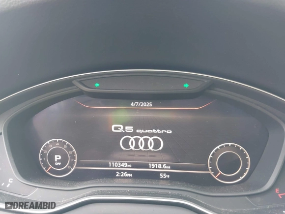 2018 Audi Q5 Premium with VIN WA1ANAFY8J2024488, listed as a IAAI auction lot 41966257 with 110,349 mi miles. Bid and sale history available at carsss.com. Image 7.