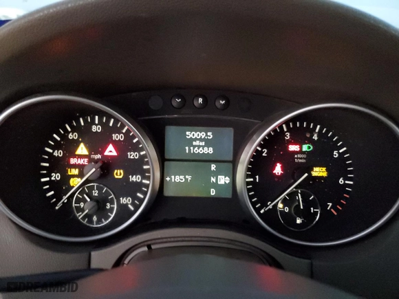 2010 Mercedes-Benz M-Class ML 350 with VIN 4JGBB5GB4AA558772, listed as a Copart auction lot 44060025 with 116,688 mi miles and Salvage Title. Bid and sale history available at carsss.com. Image 9.