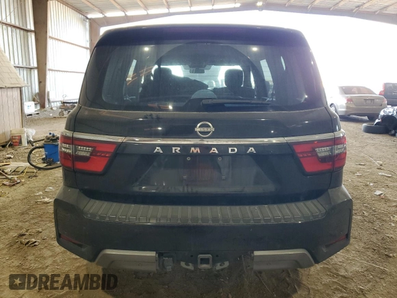 2021 Nissan Armada SV with VIN JN8AY2AC3M9146948, listed as a Copart auction lot 82648434 with 121,254 mi miles and Salvage Title. Bid and sale history available at carsss.com. Image 6.