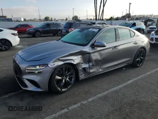 2023 Genesis G70 2.0T with VIN KMTG34TA0PU120788, listed as a Copart auction lot 68816274 with 9,481 mi miles and Salvage Title. Bid and sale history available at DreamBid. Image 1.