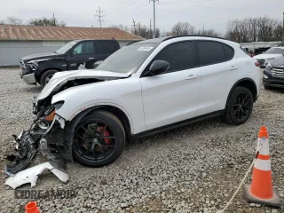 2019 Alfa Romeo Stelvio Ti Sport z VIN ZASPAKBN8K7C49339, wystawiony jako Copart lot #49396345 z przebiegiem Nie podano mil oraz Szkoda całkowita • Salvage title. Historia ofert i sprzedaży dostępna na DreamBid. Obrazek 1.