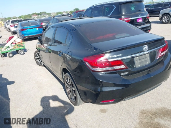 2015 Honda Civic Sedan EX-L with VIN 2HGFB2F97FH537234, listed as a IAAI auction lot 42002845 with 148,357 mi miles. Bid and sale history available at carsss.com. Image 3.